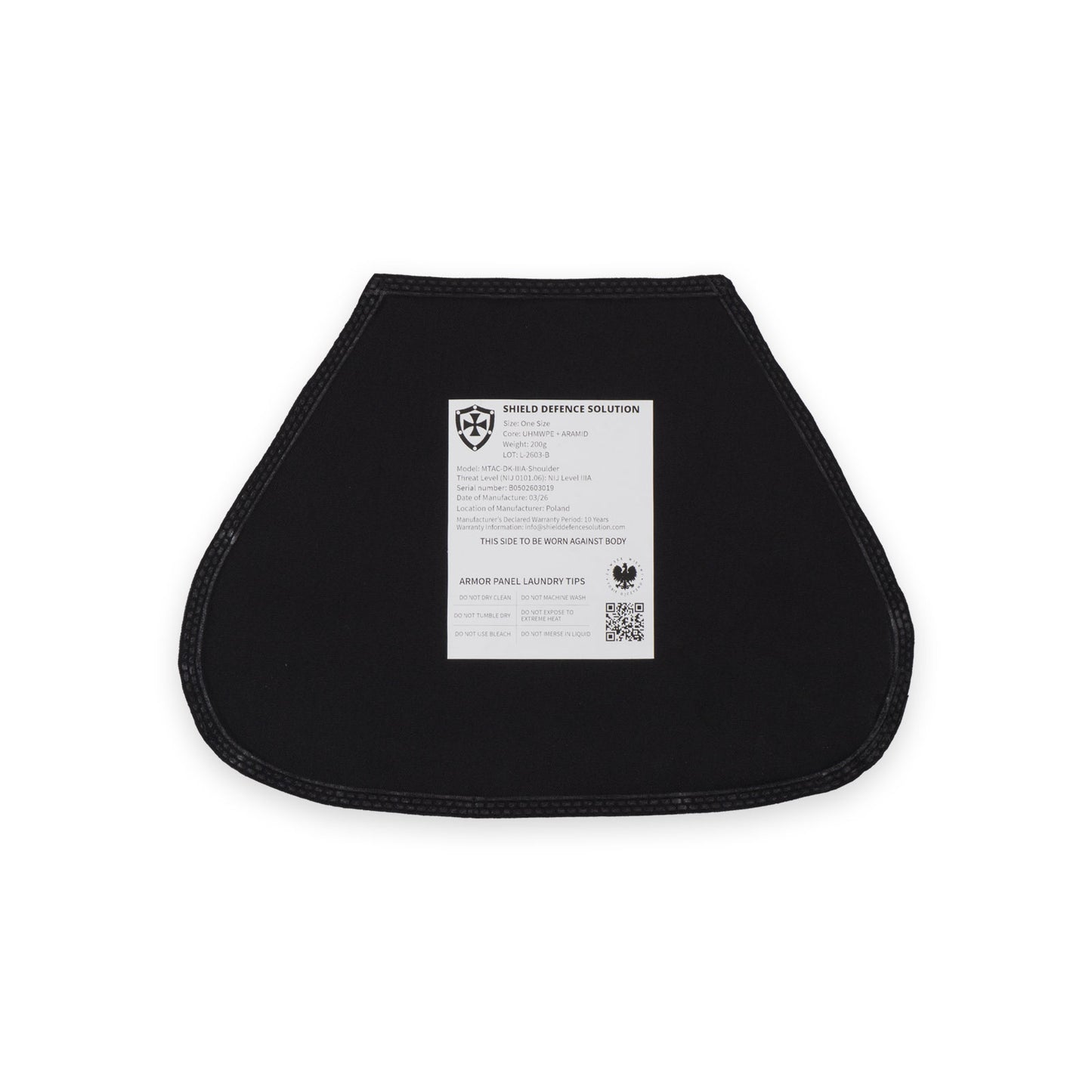 Ensemble d'Inserts Balistiques Souples de Protection des Épaules M-Tac